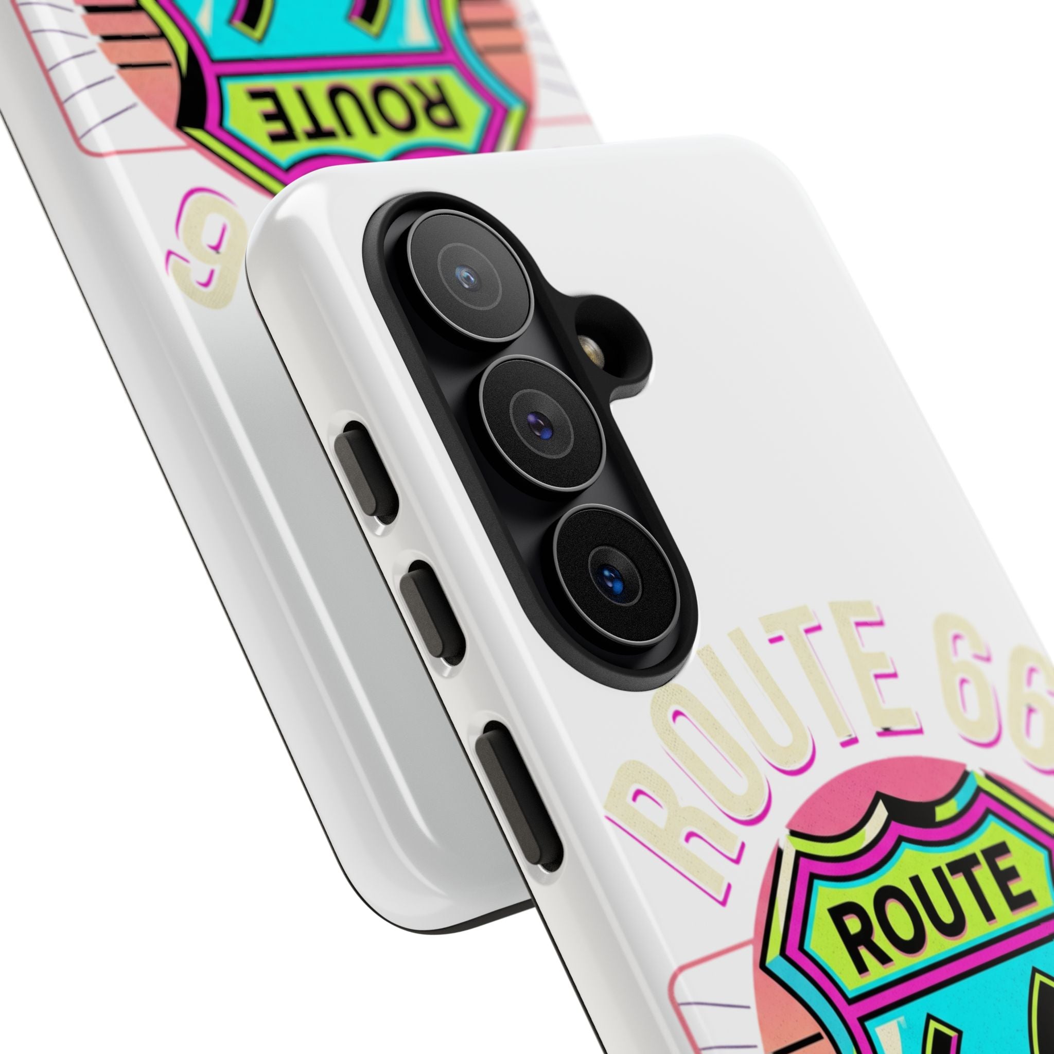 Route 66 Neon Phone Case — Retro Road Trip iPhone Cover