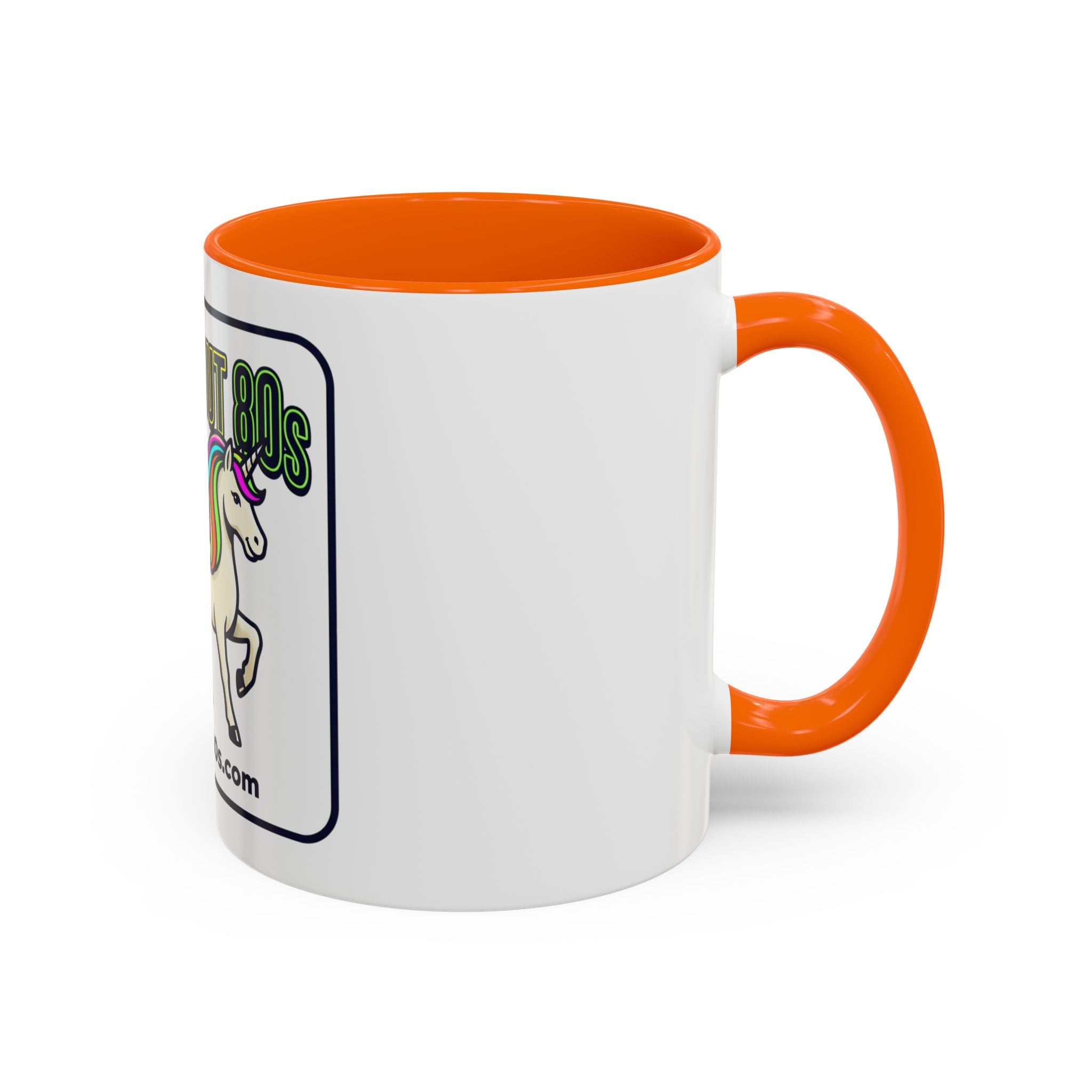 80s Unicorn Coffee Mug — Allabout80s Retro Rainbow Accent Mug (11/15oz)