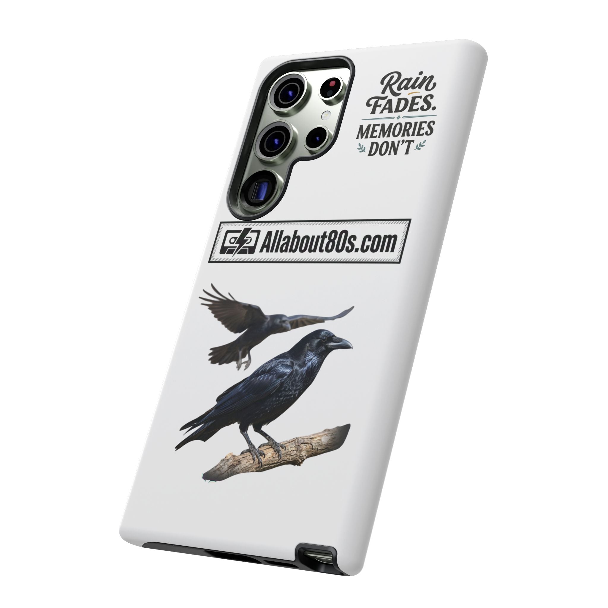 Raven Flight Phone Case — Protective iPhone Case with Black Crow Design