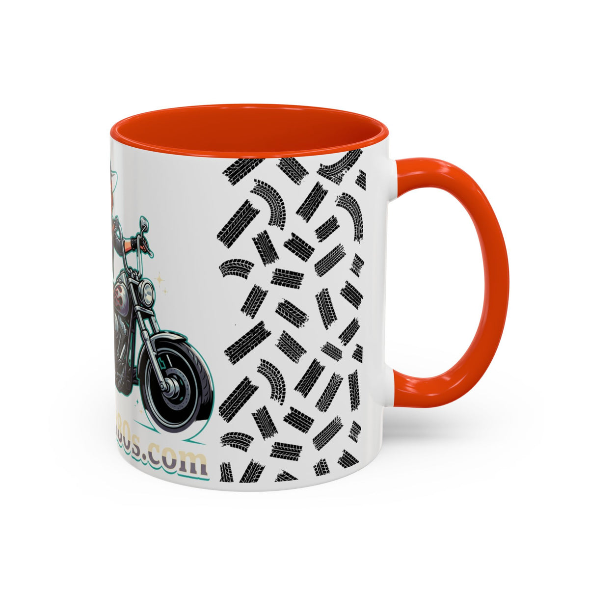Witch Motorcycle Mug — Red-Haired Biker Witch Ceramic Coffee Cup