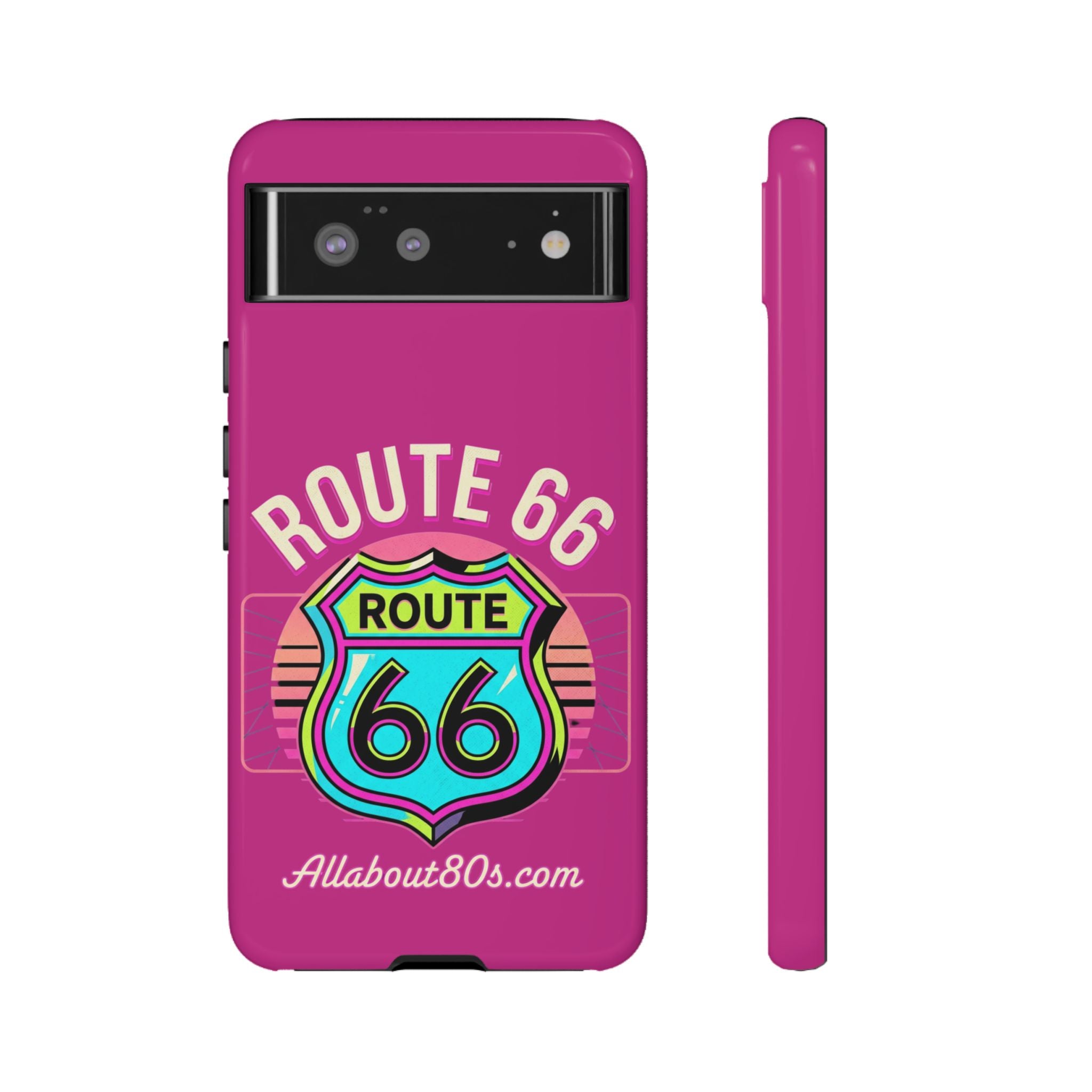 Route 66 Phone Case — Retro Neon Road Trip iPhone Cover