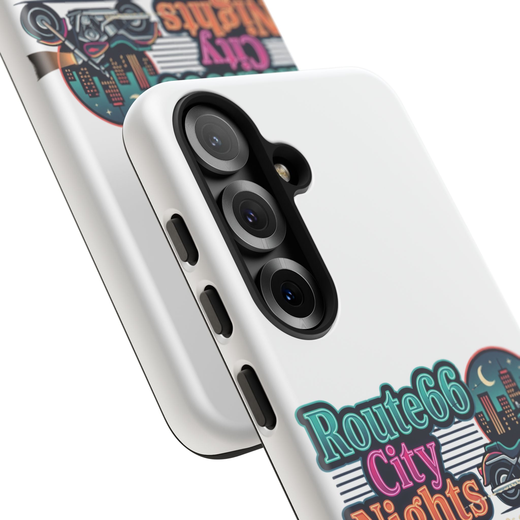 Phone Case — Route 66 City Nights Motorcycle Design