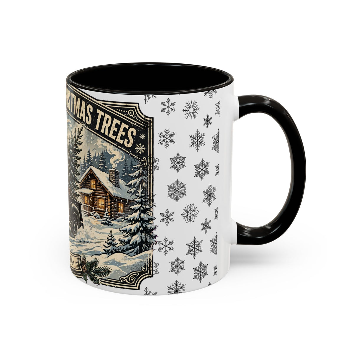 Farm Fresh Christmas Trees Vintage Truck Holiday Mug