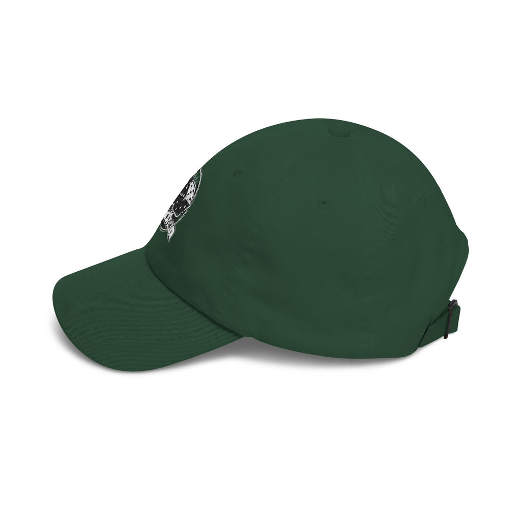 Dad Cap with Vintage Dice Skull Embroidery - Retro Gamer Trucker Hat