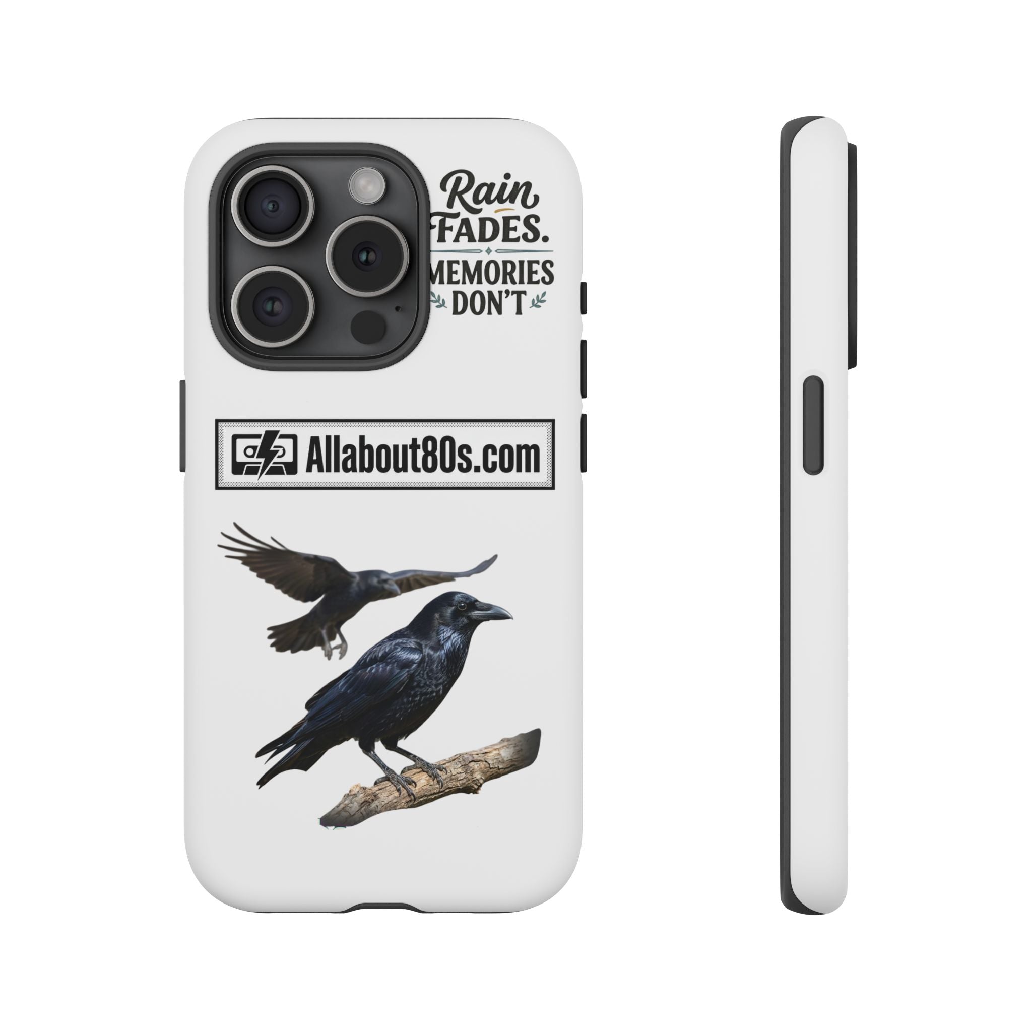 Raven Flight Phone Case — Protective iPhone Case with Black Crow Design