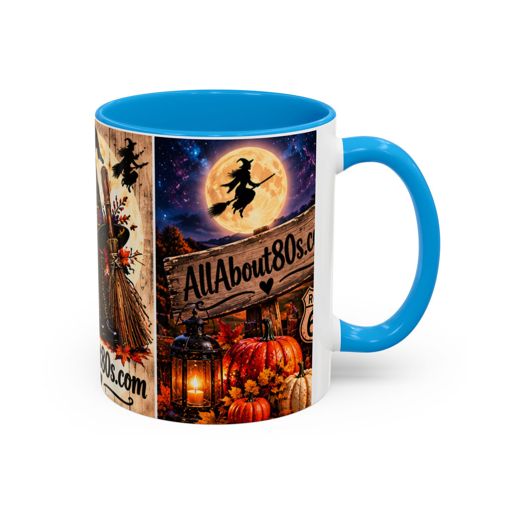 Halloween Witch Scene Coffee Mug — AllAbout80s.com Pumpkin & Moon 11oz/15oz