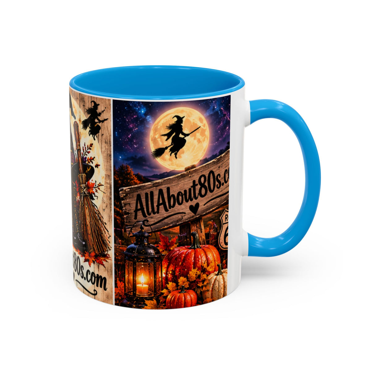 Halloween Witch Scene Coffee Mug — AllAbout80s.com Pumpkin & Moon 11oz/15oz