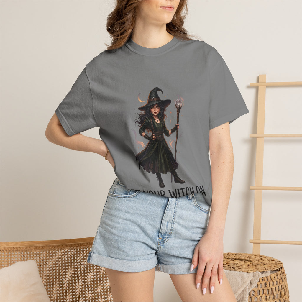 Witch Graphic T-Shirt — "Get Your Witch On" Halloween Tee