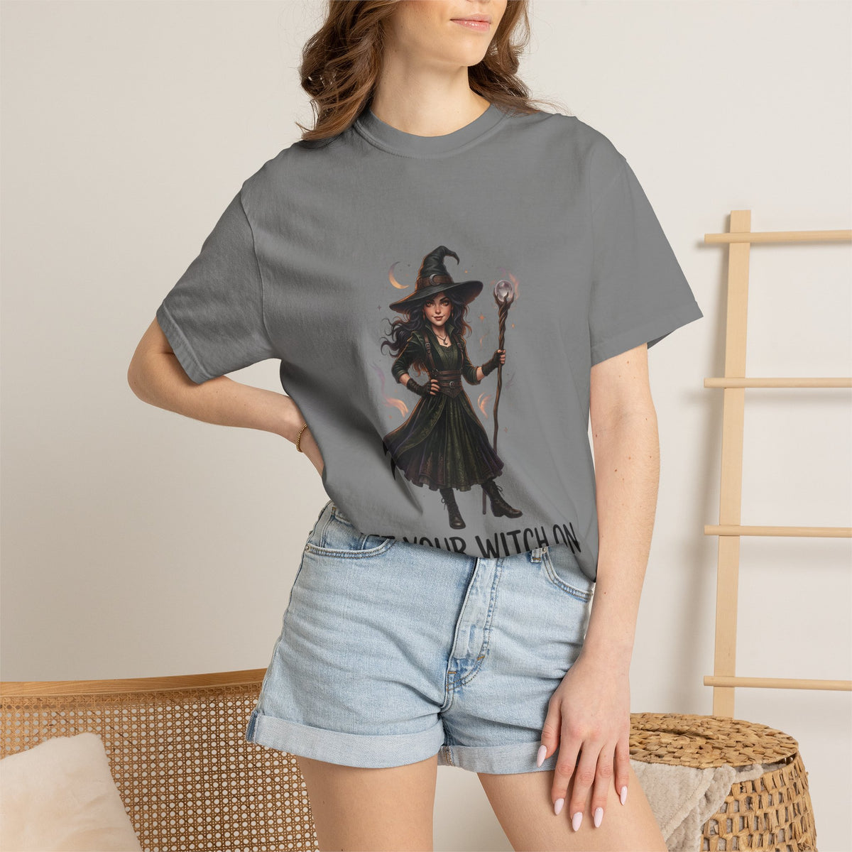 Witch Graphic T-Shirt — "Get Your Witch On" Halloween Tee
