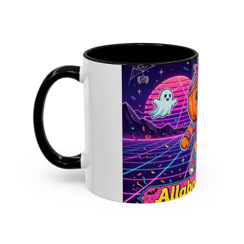 80s Retro Pumpkin Mug – Cute Neon Halloween Coffee Cup (11oz/15oz)