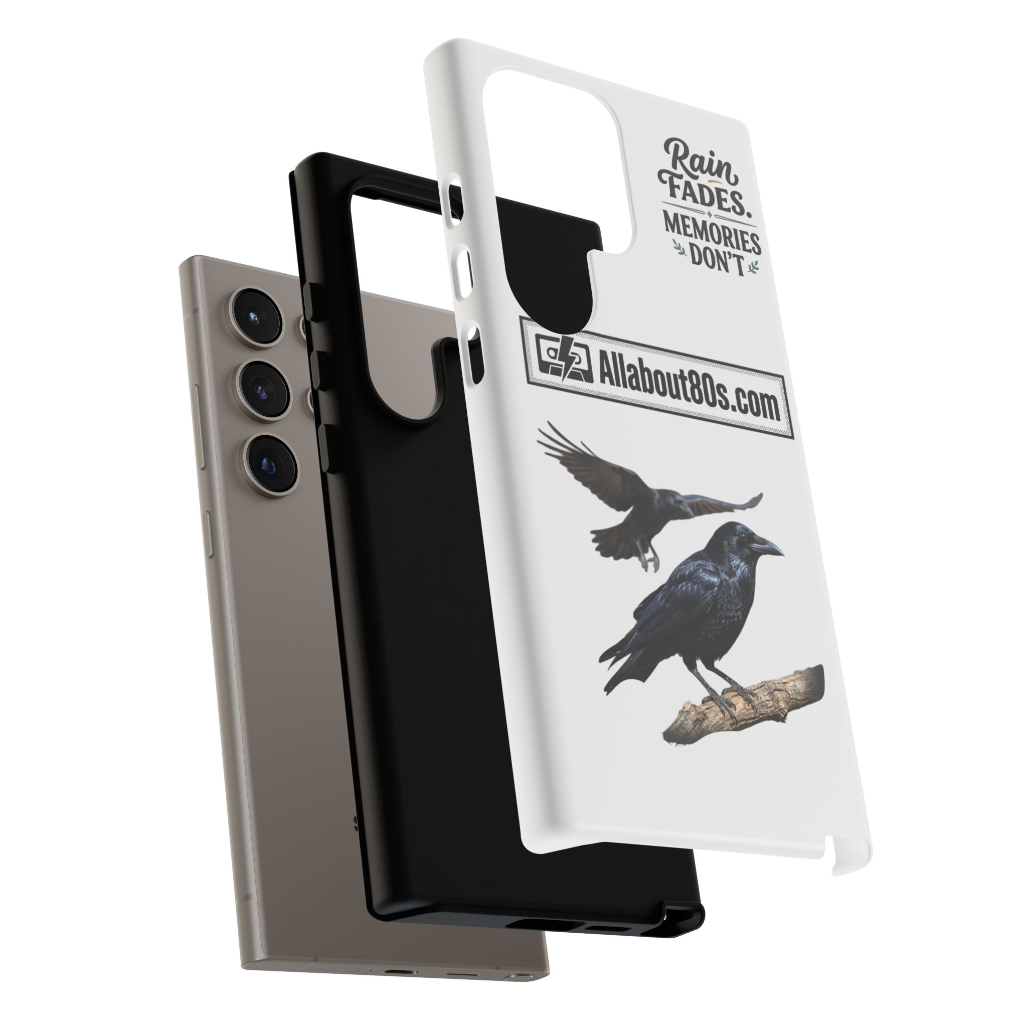 Raven Flight Phone Case — Protective iPhone Case with Black Crow Design