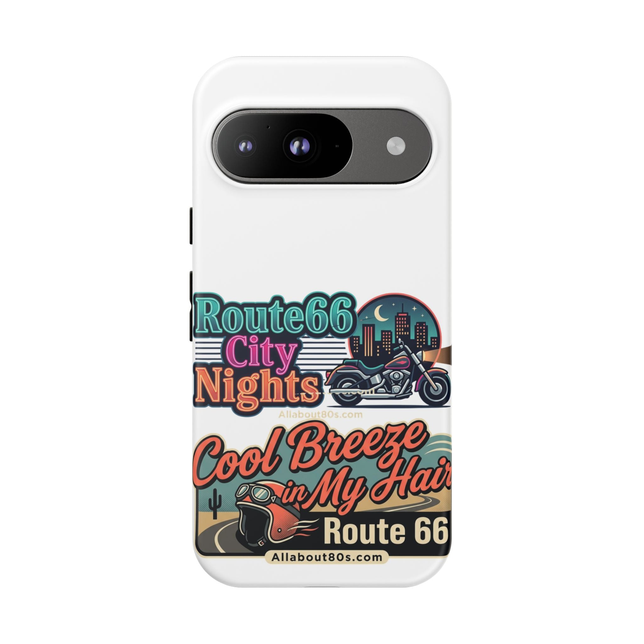 Phone Case — Route 66 City Nights Motorcycle Design