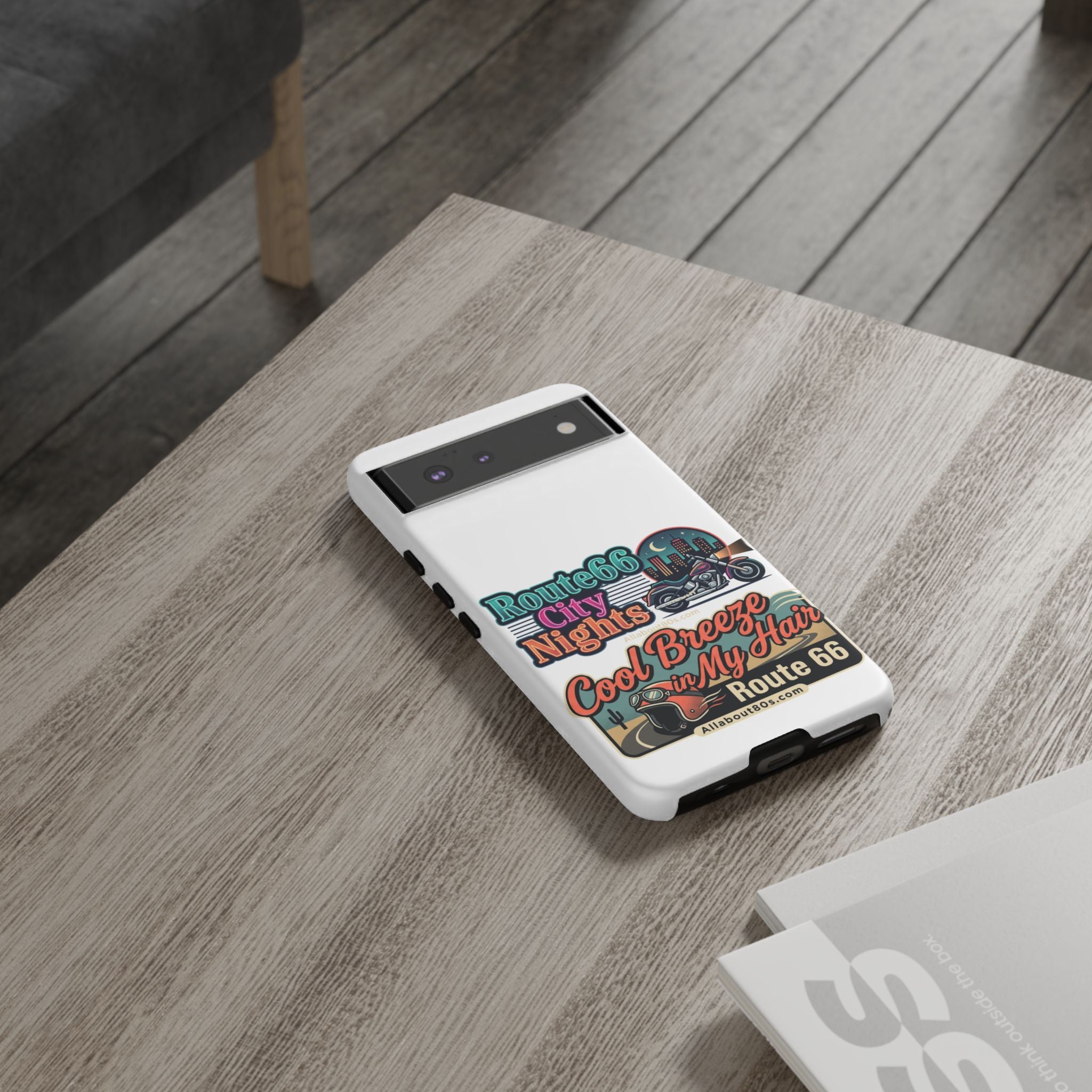 Phone Case — Route 66 City Nights Motorcycle Design