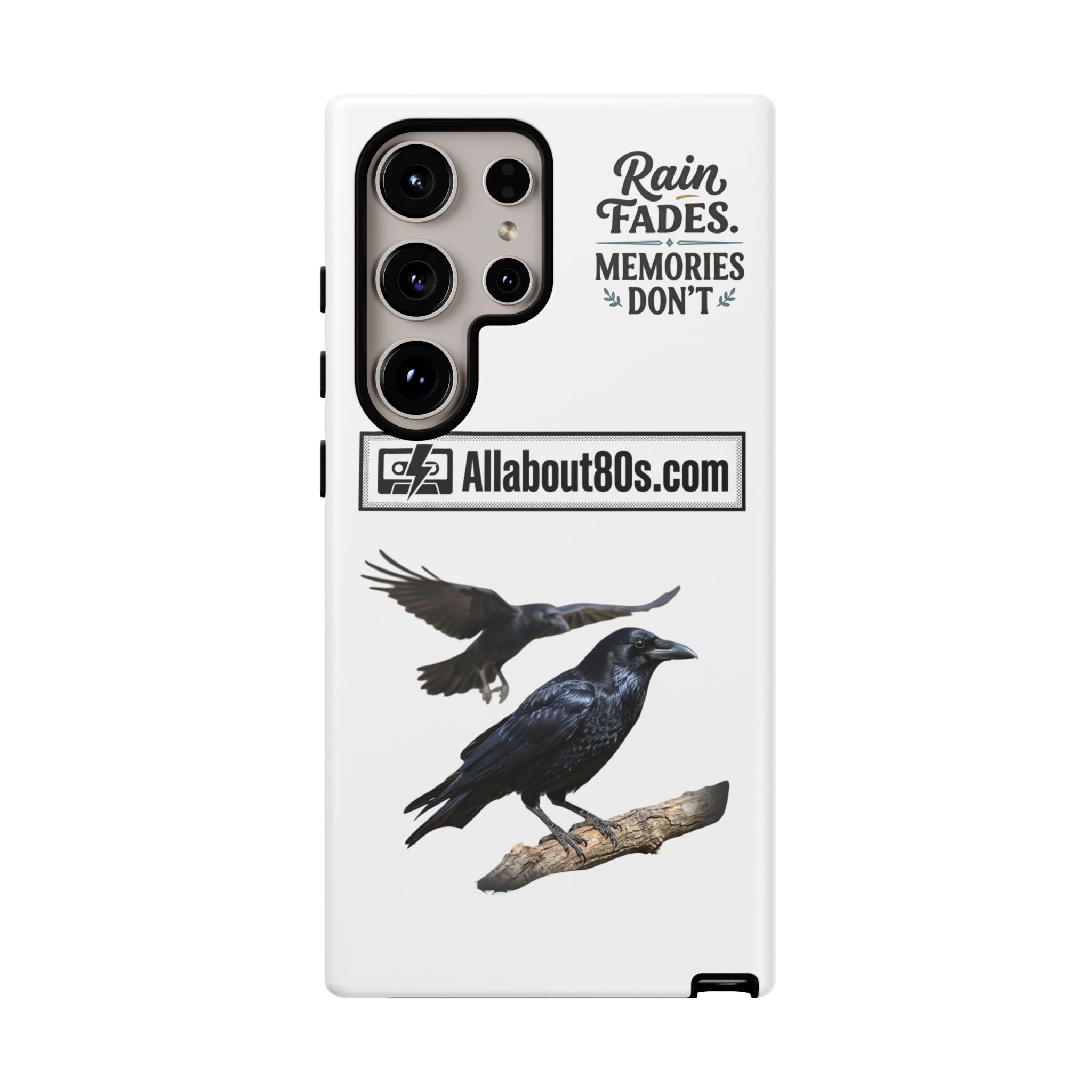 Raven Flight Phone Case — Protective iPhone Case with Black Crow Design
