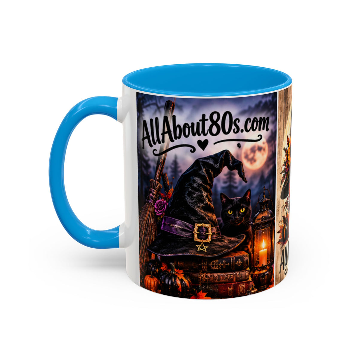 Halloween Witch Scene Coffee Mug — AllAbout80s.com Pumpkin & Moon 11oz/15oz