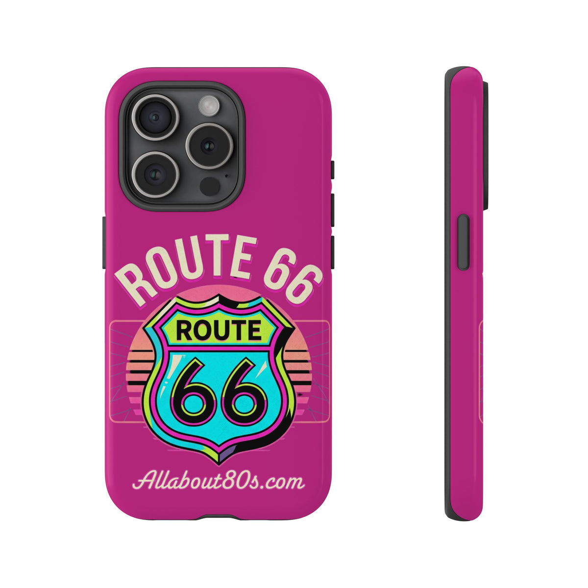 Route 66 Phone Case — Retro Neon Road Trip iPhone Cover