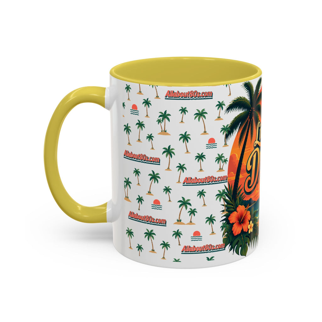 Live Your Dreams Tropical Sunset Mug