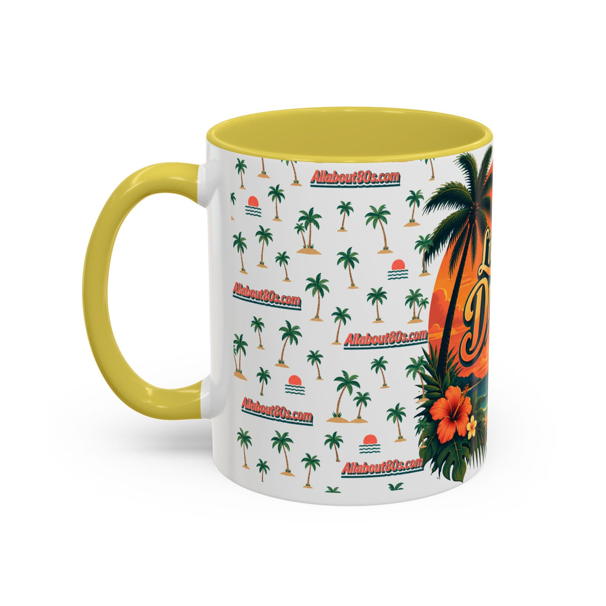 Live Your Dreams Tropical Sunset Mug