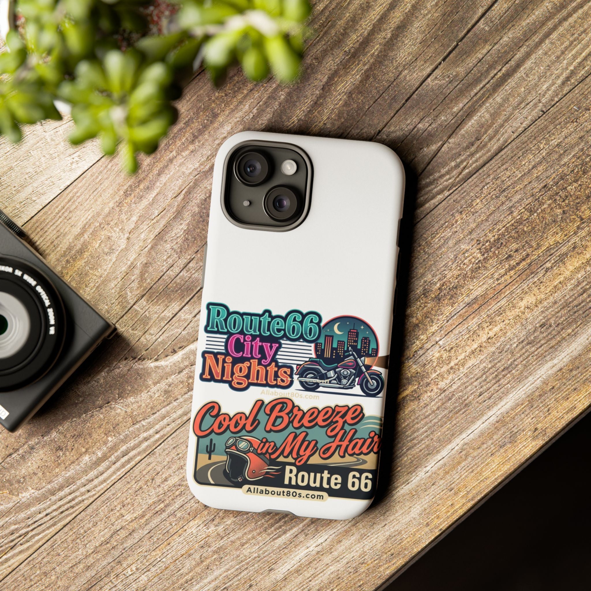 Phone Case — Route 66 City Nights Motorcycle Design
