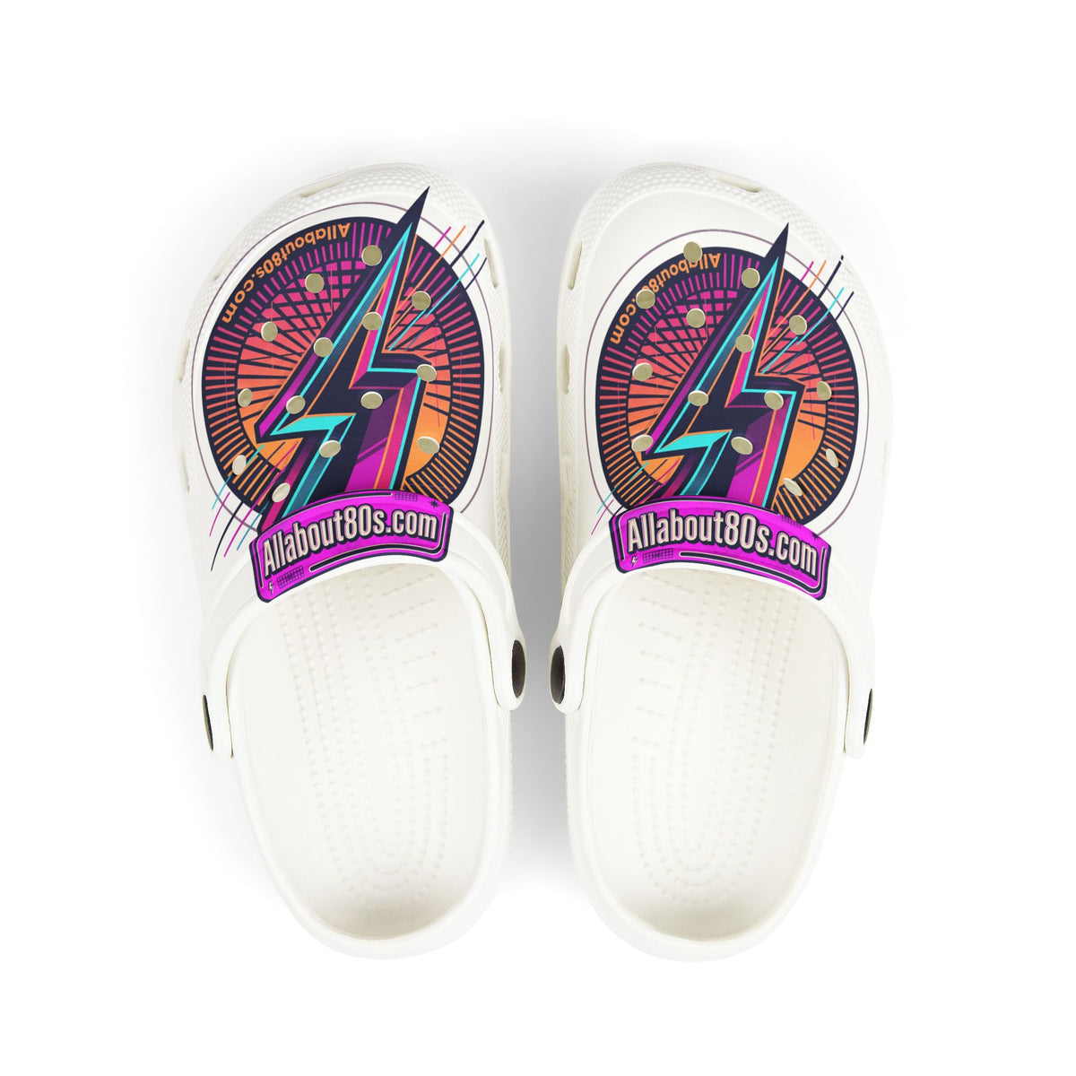Kid's EVA Foam Clogs — Vibrant Lightning Bolt Graphic (AOP)