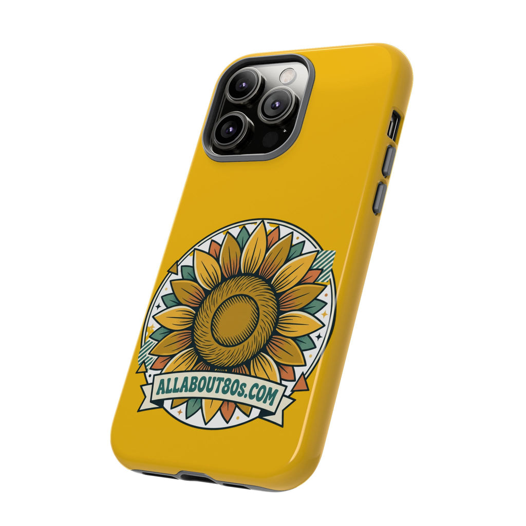 Sunflower Logo Phone Case — AllAbout80s.com Yellow Protective Cover