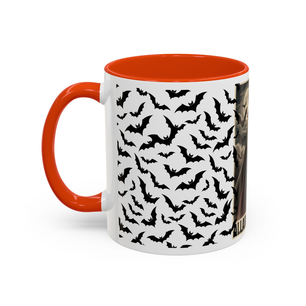 Vampire Dracula Bat Pattern Coffee Mug – Gothic Halloween 11oz/15oz