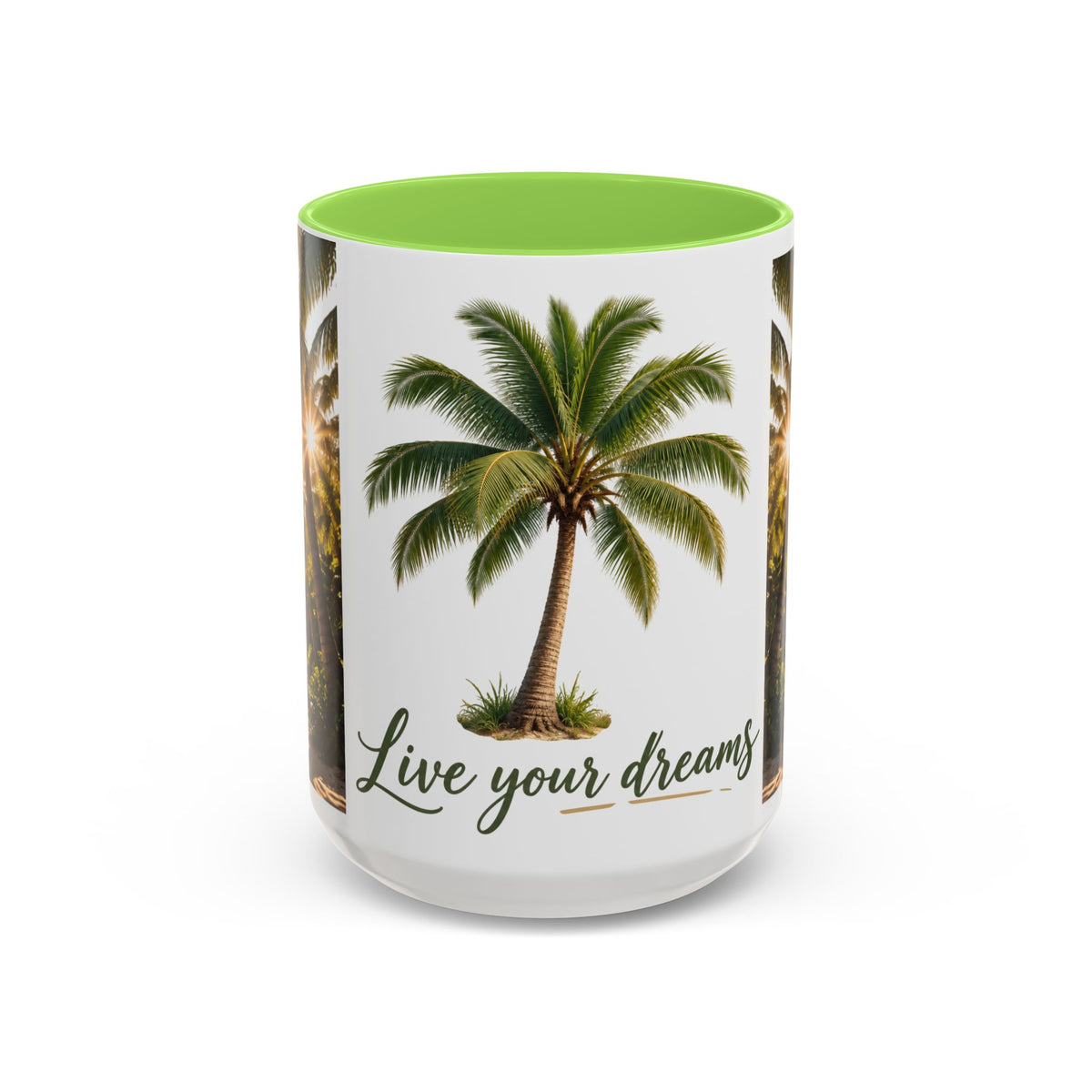 Live Your Dreams Palm Tree Mug