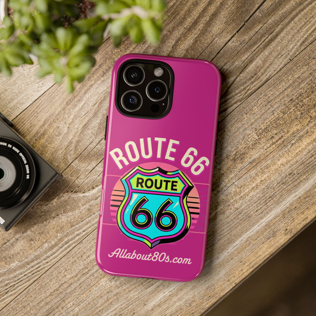Route 66 Phone Case — Retro Neon Road Trip iPhone Cover