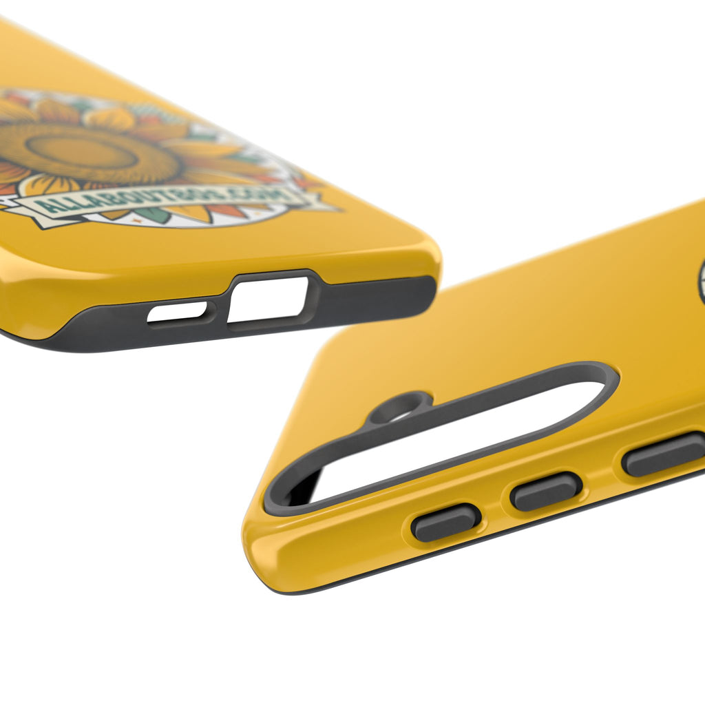 Sunflower Logo Phone Case — AllAbout80s.com Yellow Protective Cover