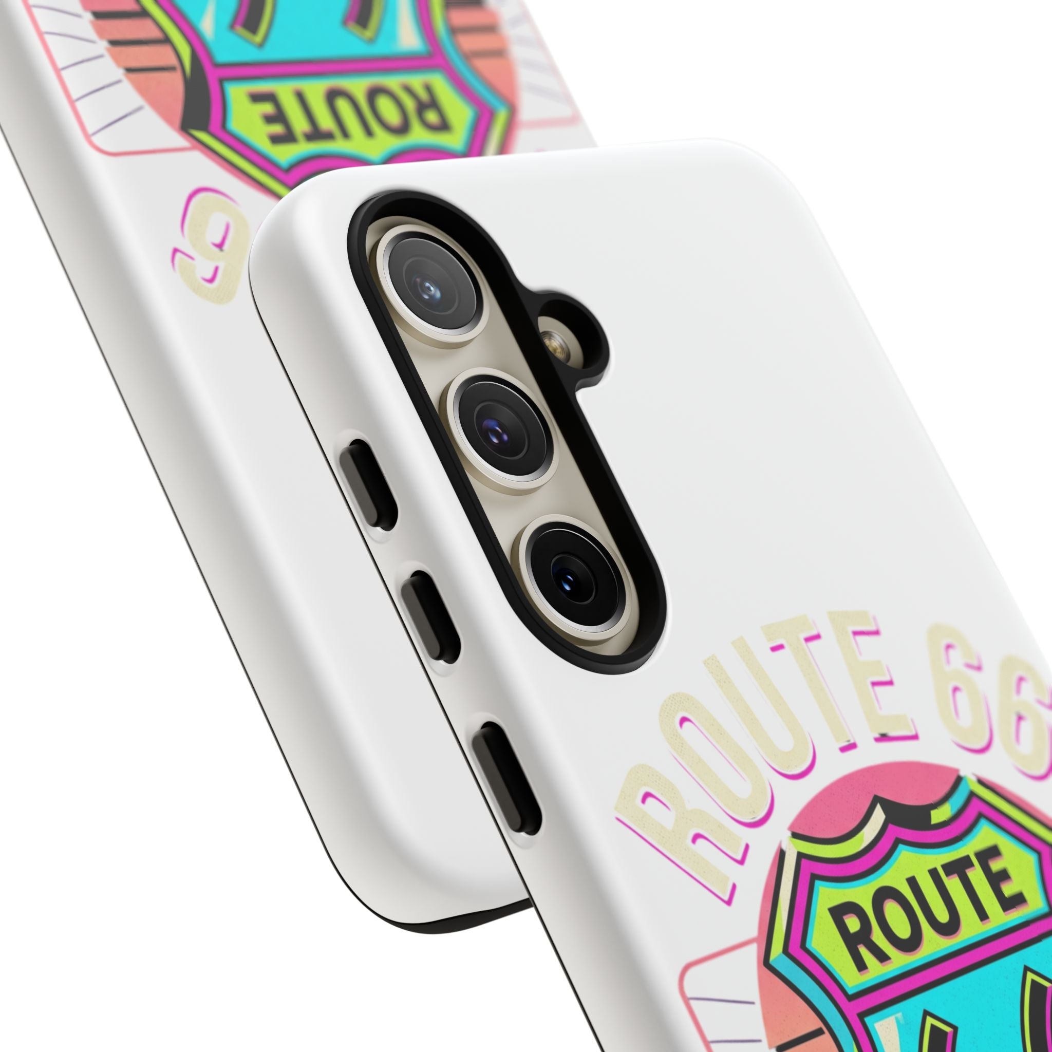 Route 66 Neon Phone Case — Retro Road Trip iPhone Cover