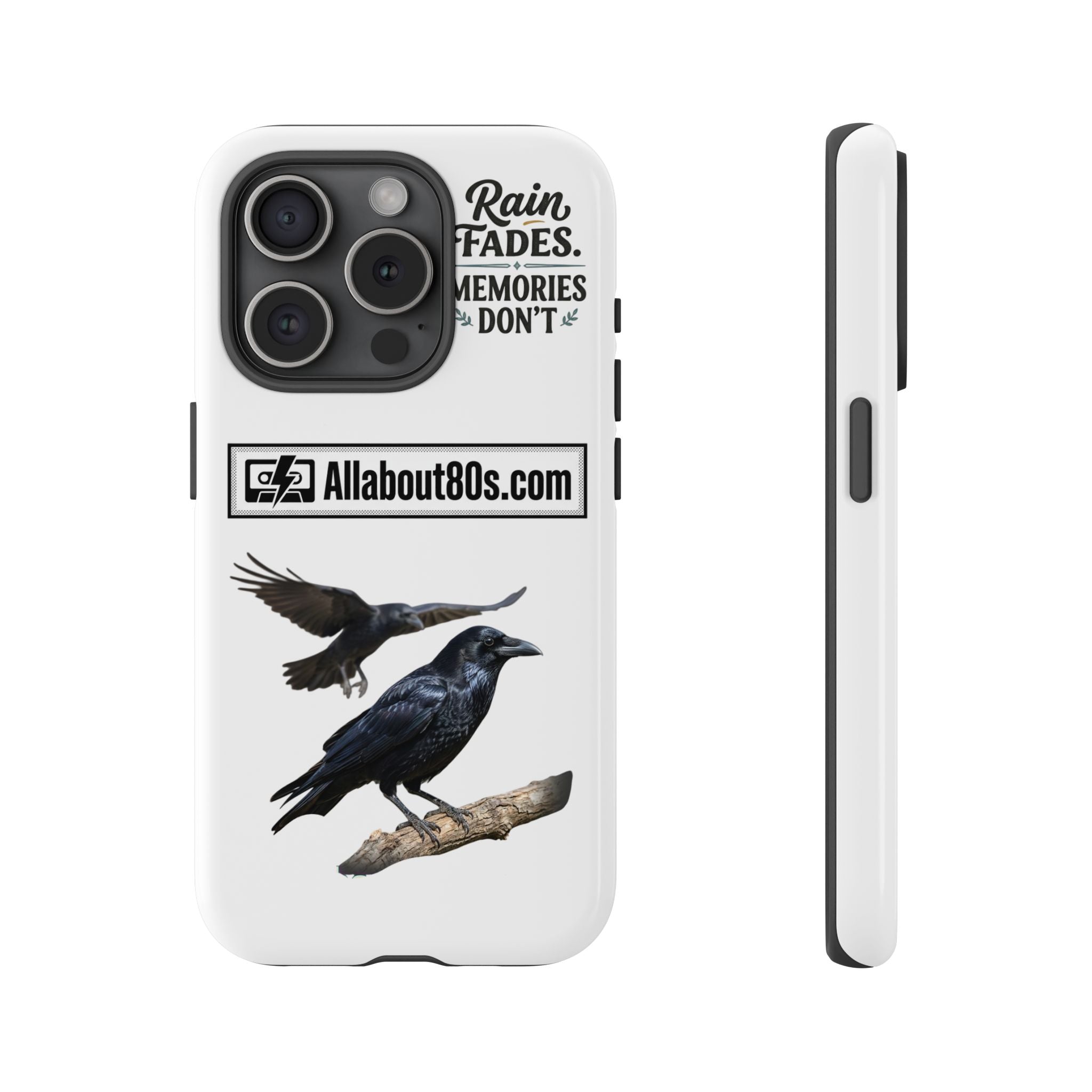 Raven Flight Phone Case — Protective iPhone Case with Black Crow Design