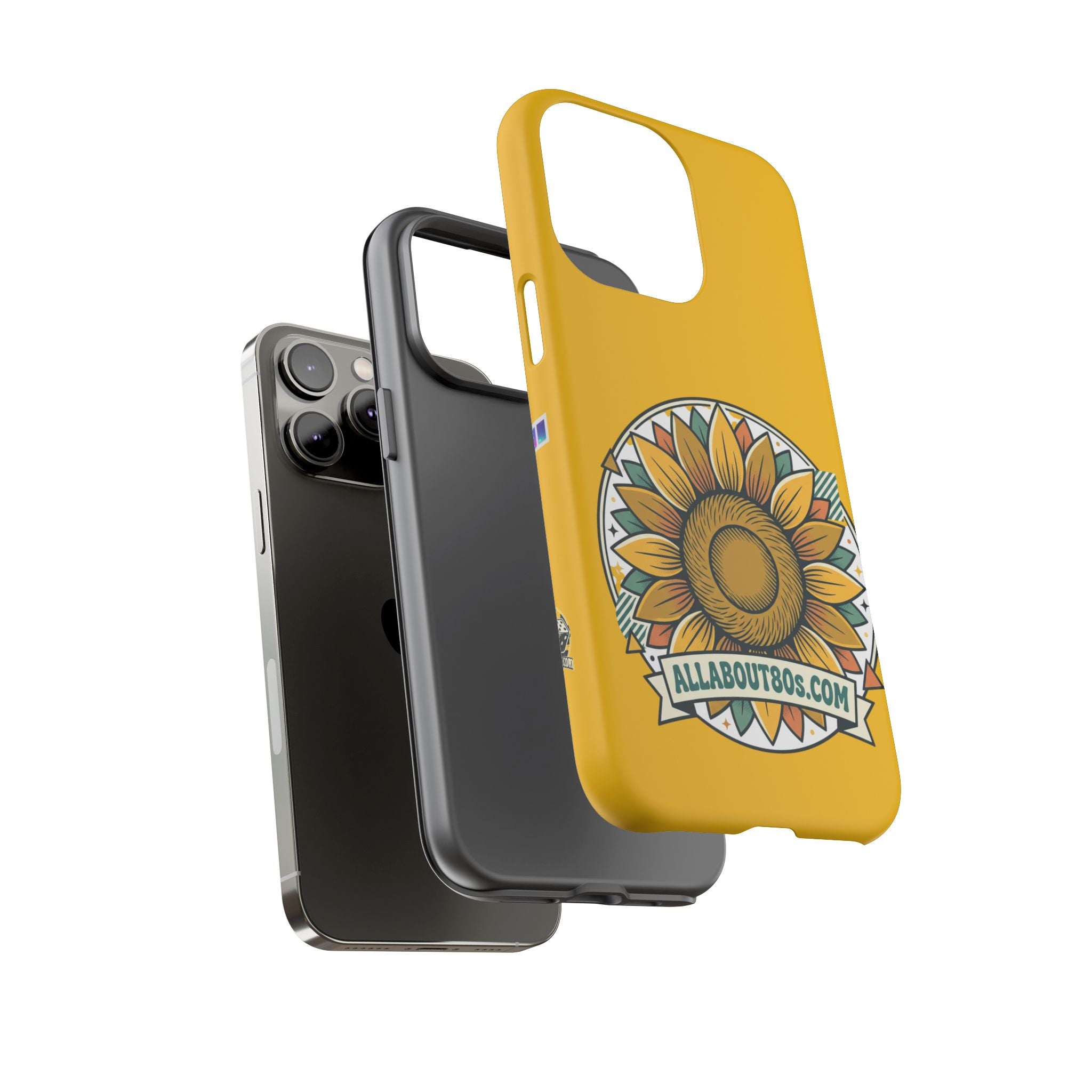 Sunflower Logo Phone Case — AllAbout80s.com Yellow Protective Cover