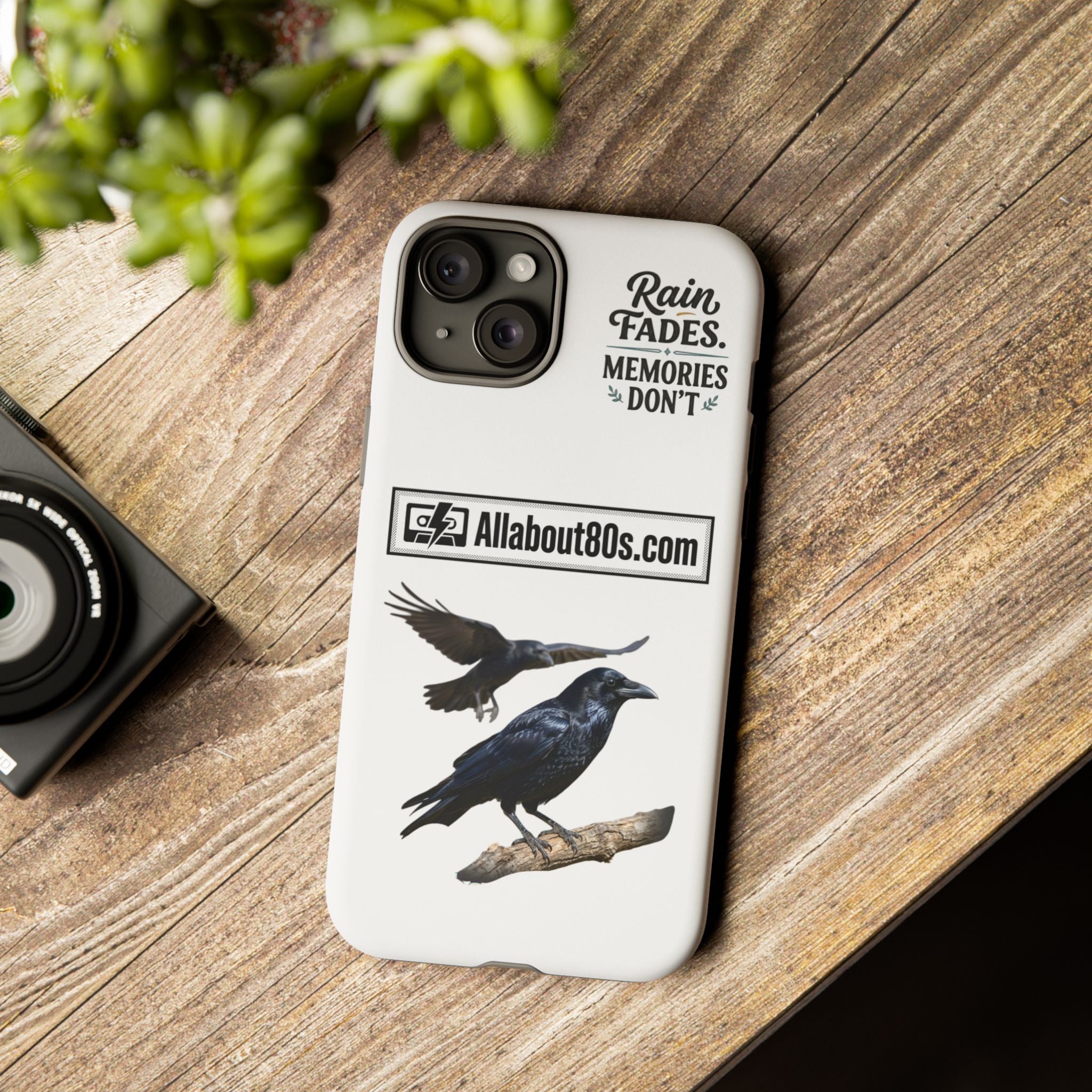 Raven Flight Phone Case — Protective iPhone Case with Black Crow Design