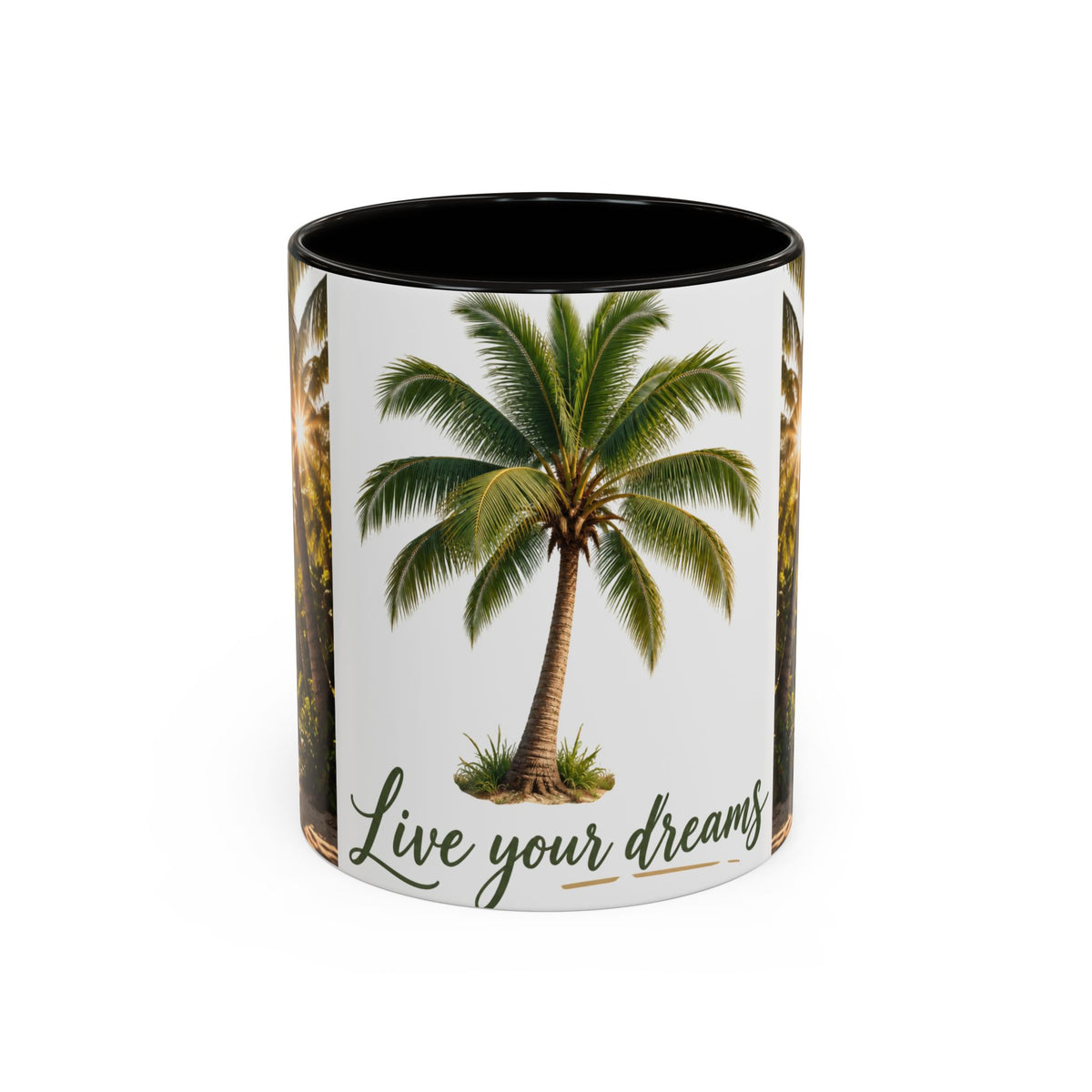 Live Your Dreams Palm Tree Mug