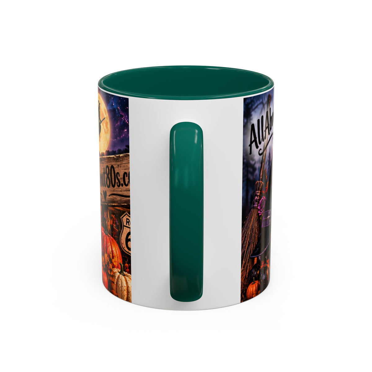 Halloween Witch Scene Coffee Mug — AllAbout80s.com Pumpkin & Moon 11oz/15oz