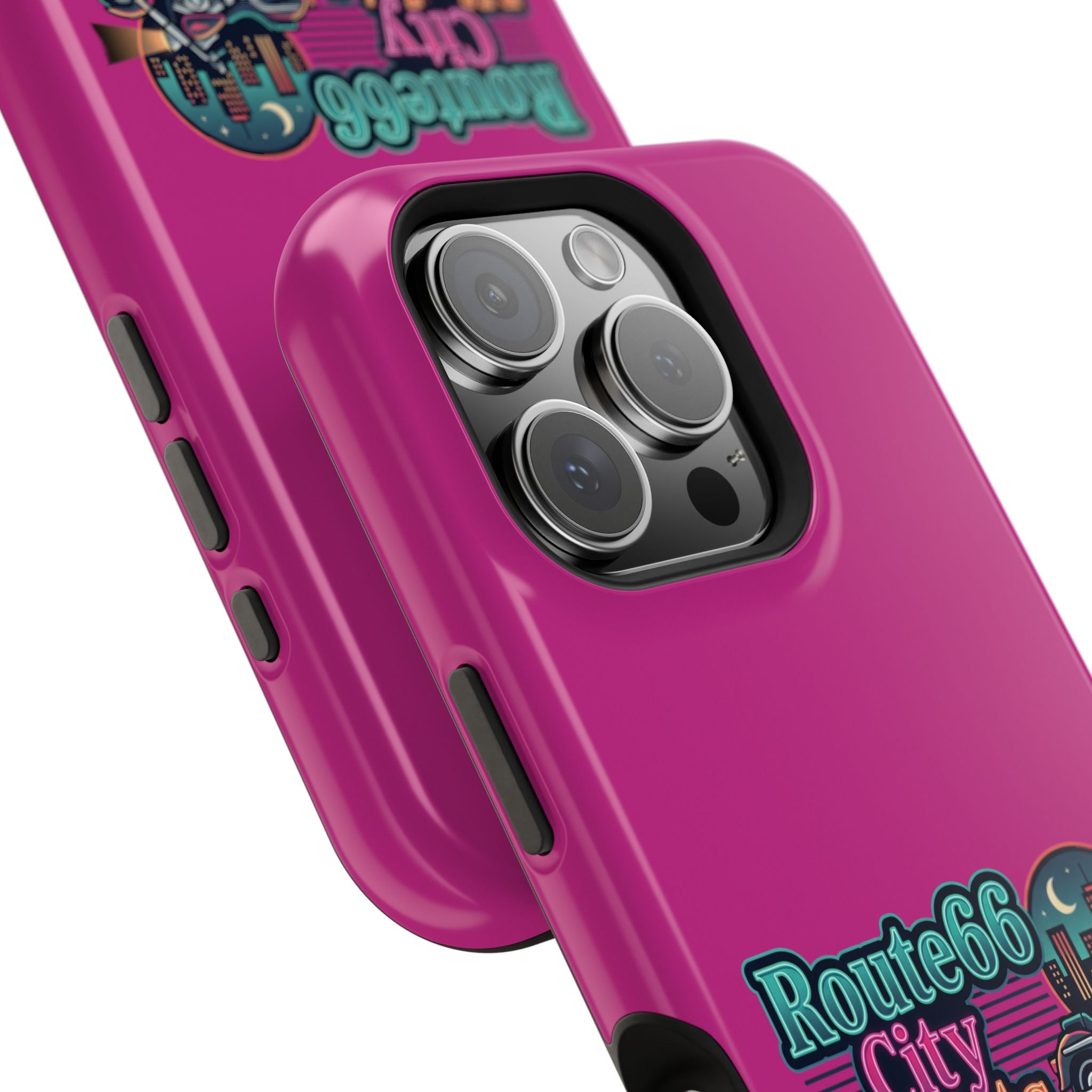Phone Case — 'Route 66 City Nights' Magnetic Impact-Resistant Case