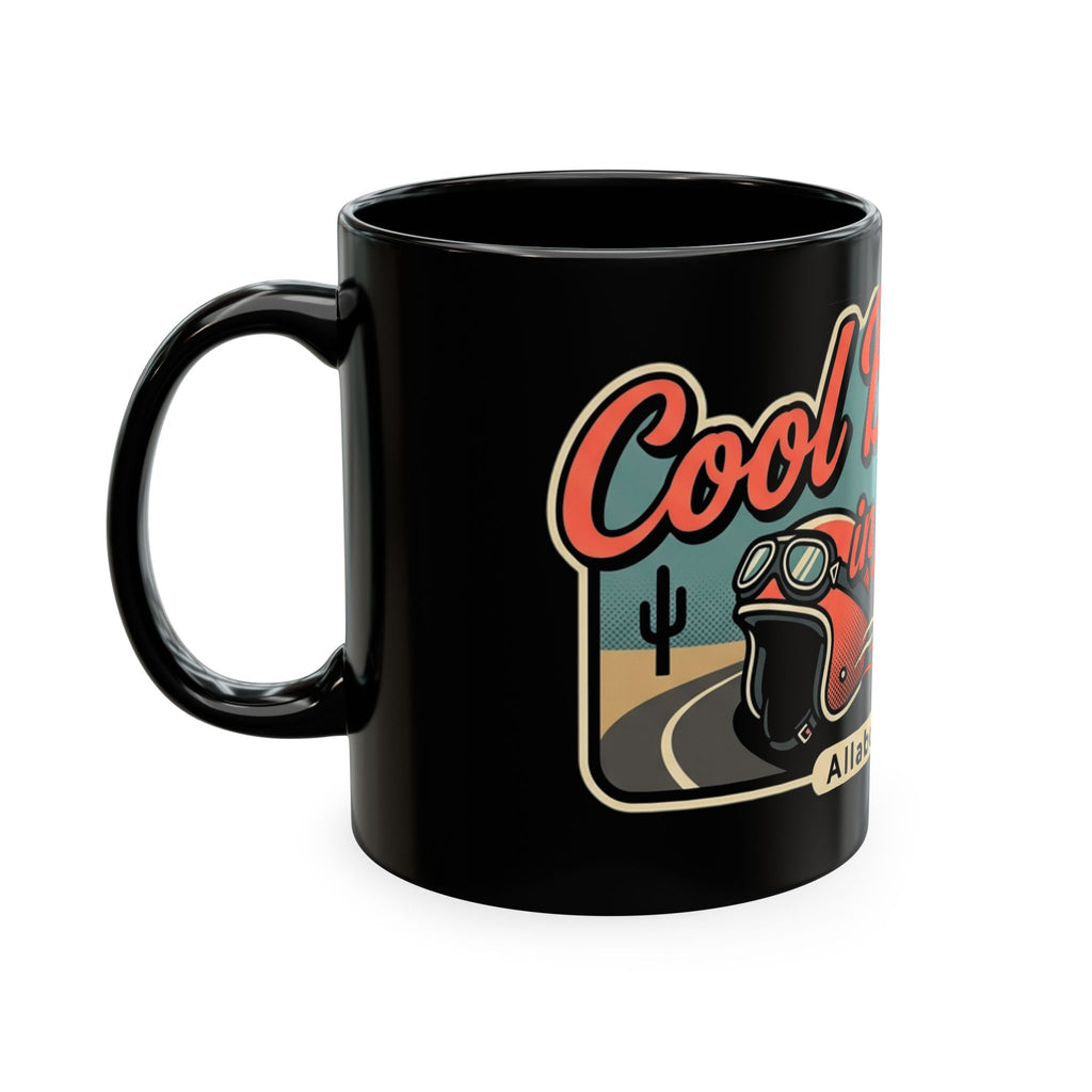 Cool Breeze in My Hair Route 66 Motorcycle Mug — Retro Biker Coffee Cup
