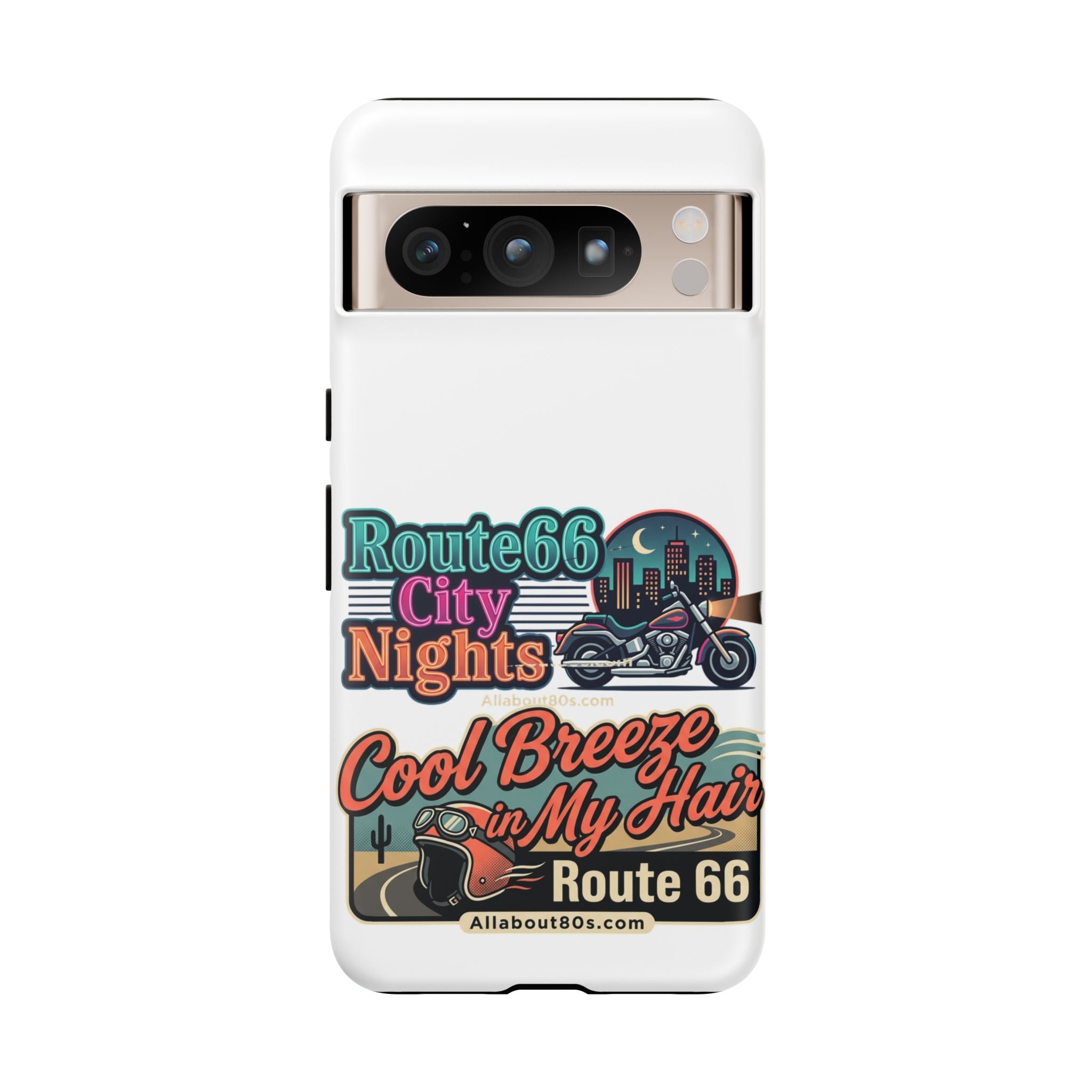 Phone Case — Route 66 City Nights Motorcycle Design