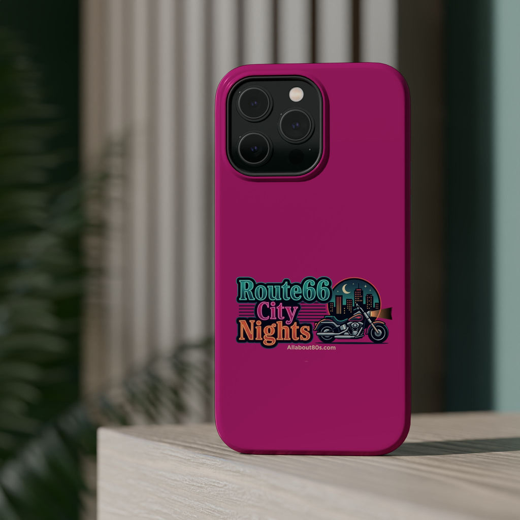 Phone Case — 'Route 66 City Nights' Magnetic Impact-Resistant Case