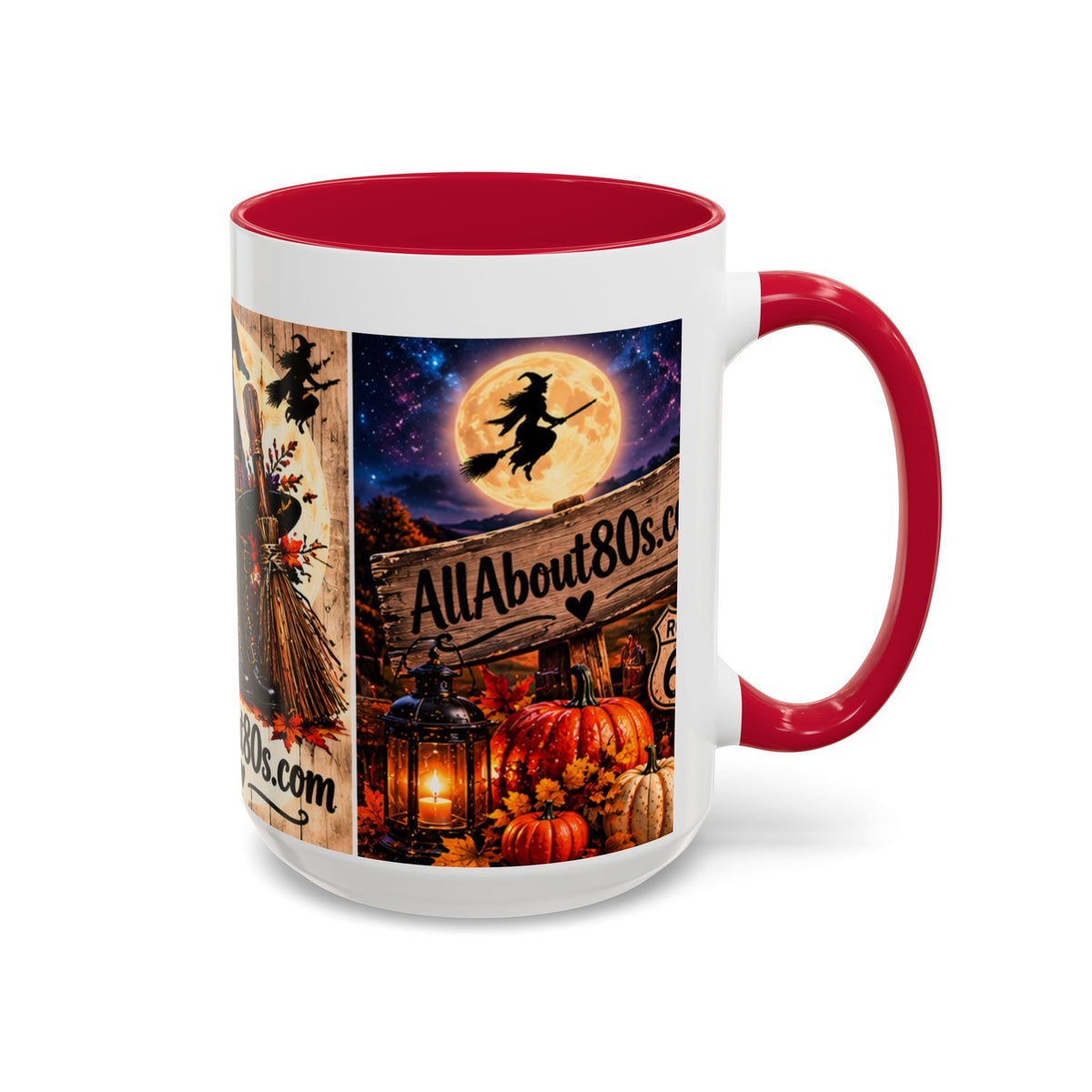 Halloween Witch Scene Coffee Mug — AllAbout80s.com Pumpkin & Moon 11oz/15oz