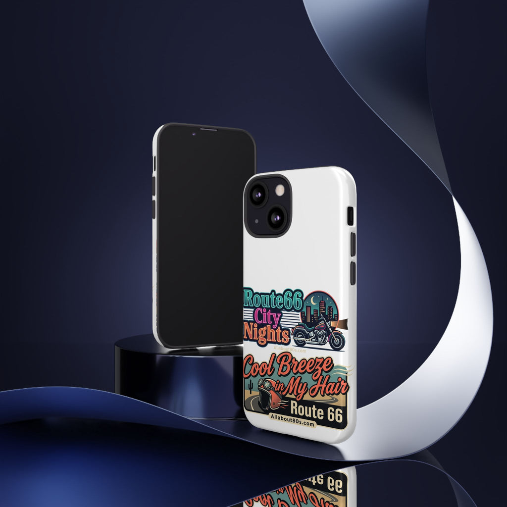 Phone Case — Route 66 City Nights Motorcycle Design