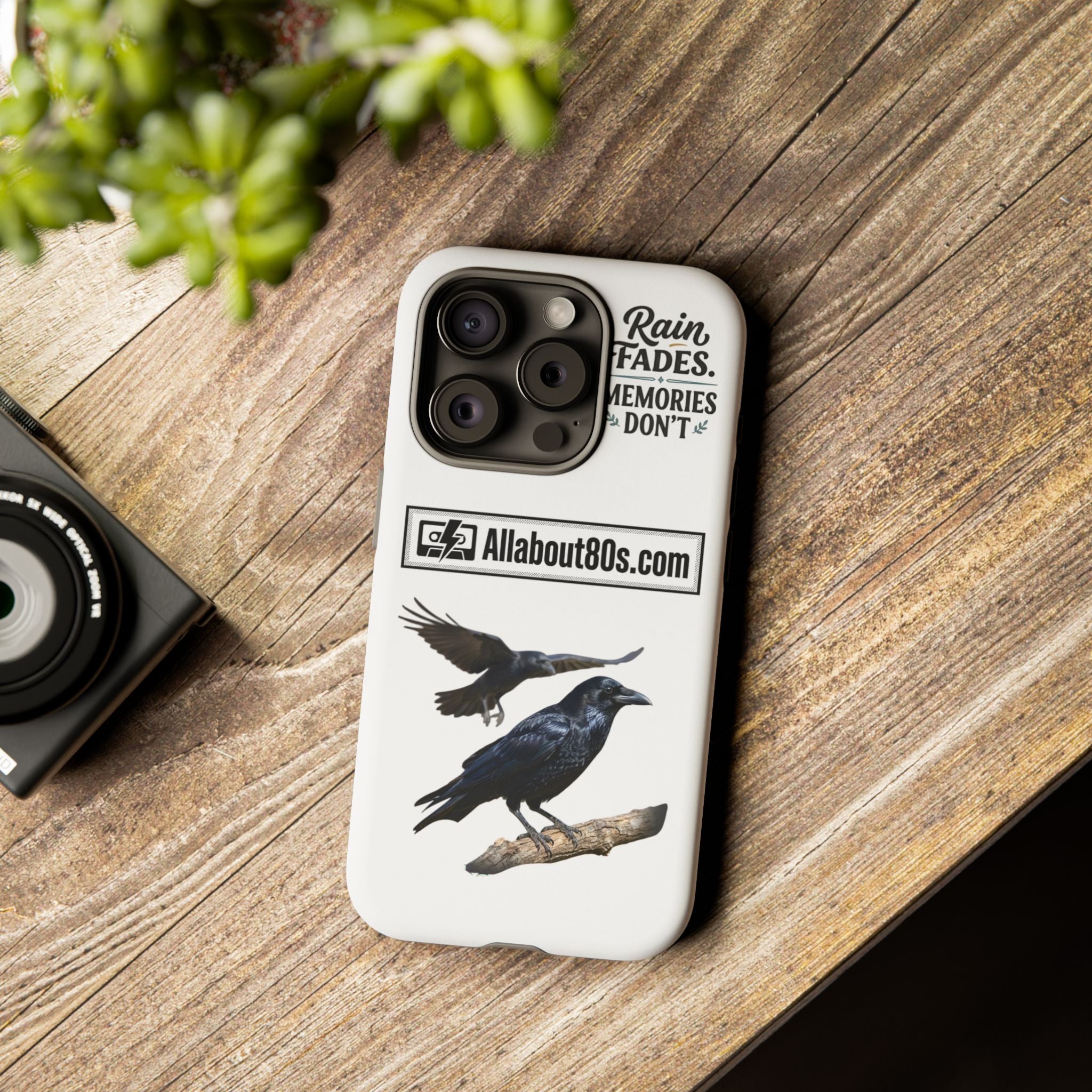 Raven Flight Phone Case — Protective iPhone Case with Black Crow Design