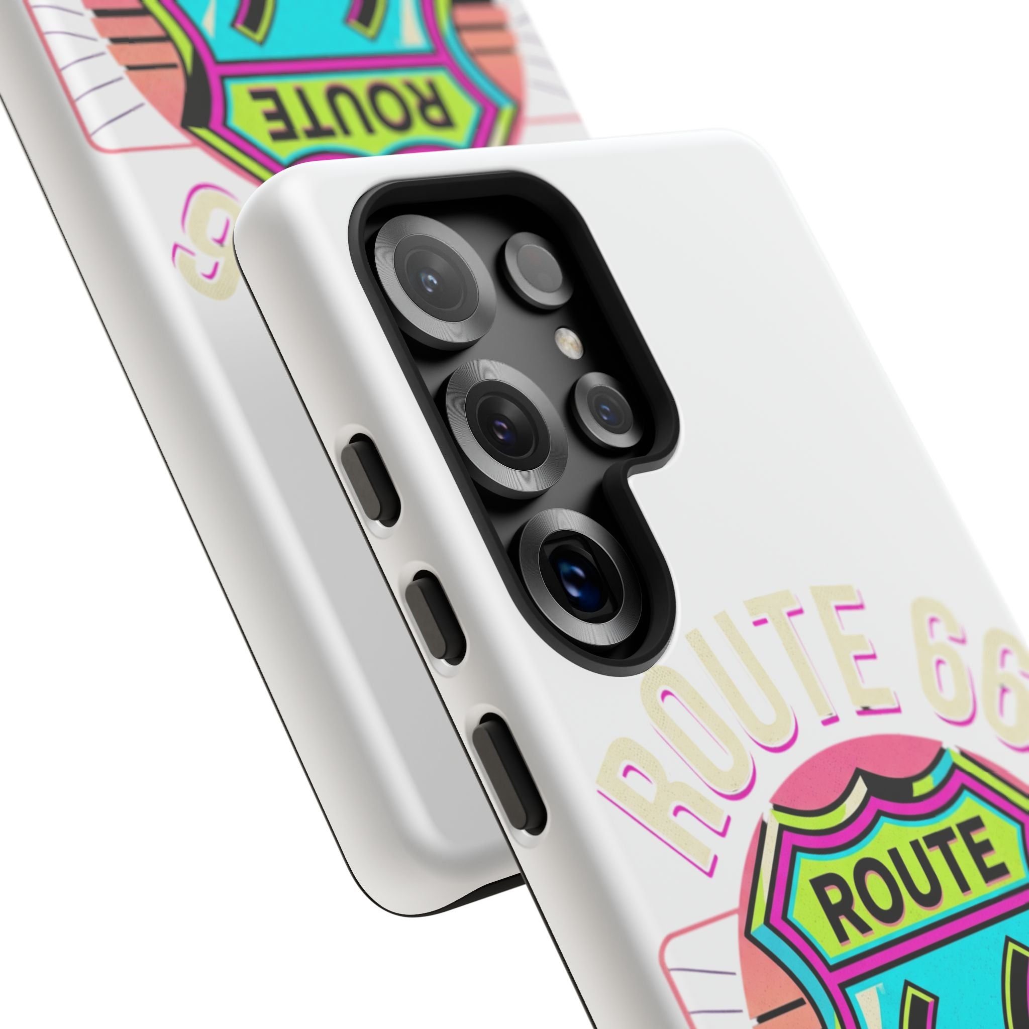 Route 66 Neon Phone Case — Retro Road Trip iPhone Cover