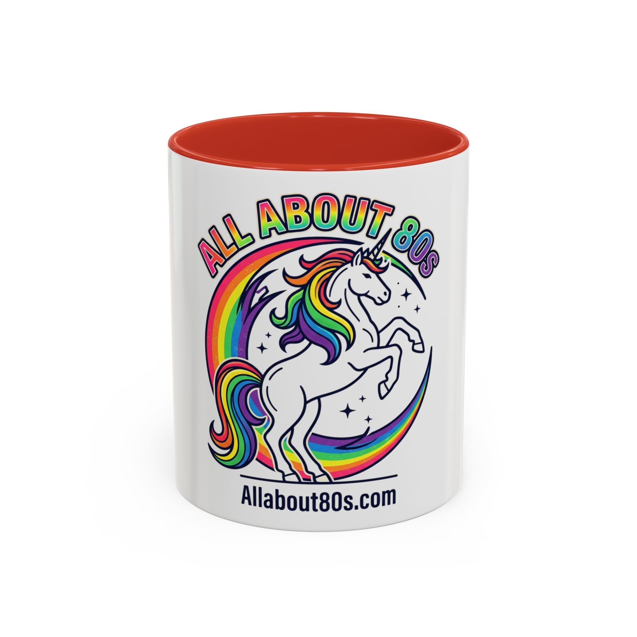 All About 80s Unicorn Rainbow Coffee Mug (11/15oz)