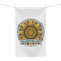 Sunflower Logo Tea Towel — AllAbout80s.com Microfiber Kitchen Towel